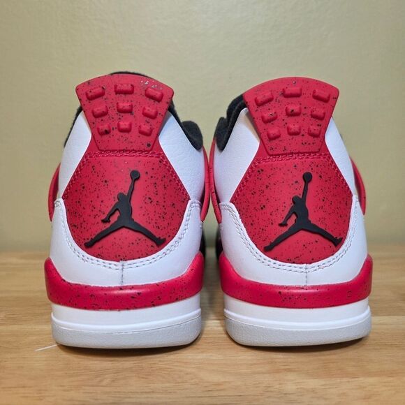 Nike Air Jordan 4 Retro Red Cement White 408452-161 GS Youth Size 4Y Women's 5.5 - Picture 5 of 7